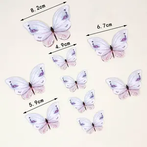 Paper Butterfly Birthday Cake Topper Mother's Day Bouquet Butterfly Cake Decorations Wedding Party Cupcake Toppers