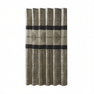 Cortina de Ducha Bordada con Diseño Clásico, Accesorio de Baño con Impresión Digital - Product Image 1