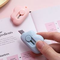 Adorable mini coupe-papier rétractable en forme de nuage, coupe-papier, ouvre-lettre, porte-clés, sac de poche, projets de bricolage, cadeau, blanc, rose, bleu