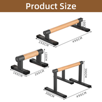 Barres de musculation pour dips et push-ups, utilisation commerciale, vente chaude, poignées en bois, équipement de musculation, ensemble de parallettes