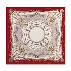 Foulards carrés en satin de polyester de 90 cm, design élégant et tendance, imprimés pour femmes, hijab, protection solaire automne, foulards de poignet - Vente en gros - Product Image 6