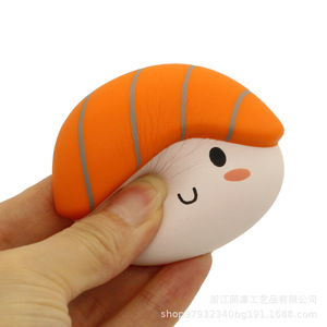 Pu Foam Sushi Head Fidget Toy Slow <b>Rebound</b> Stress Relief Gift For Kids 5-7 Years Unisex - Product Image 4