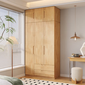 2025สไตล์ทันสมัยไม้สนแข็งตู้เสื้อผ้าขนาดใหญ่พร้อมประตูบานเลื่อนสำหรับห้องนอนและห้องนั่งเล่นเฟอร์นิเจอร์ภายในบ้าน - Product Image 4