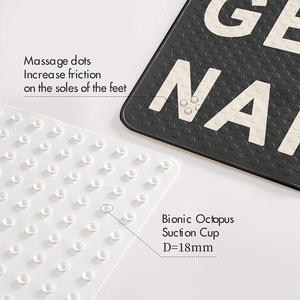 Alfombra antideslizante para baño, rectangular, de color sólido, con ventosas de PVC, para ducha, diseño minimalista - Product Image 4