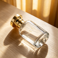 Bouteille de parfum en verre vide en gros avec logo personnalisé FEA15, flacon de parfum à col serti en stock