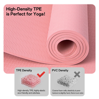 Tapis de yoga en TPE écologiques personnalisables, légers et durables, tapis de fitness double face avec texture antidérapante