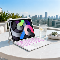 Clavier rétroéclairé de type tablette avec support pour stylet et support multi-angles pour iPad Air 10,9" et 11"