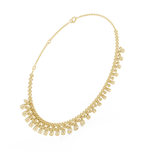 Collier Diamant Cascade de Pétales Coupe Poire Frangée pour Femme, Idéal pour Occasions Spéciales, Prix Export - Grande Vente - Product Image 4