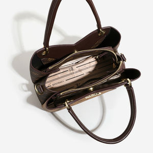 กระเป๋าผู้หญิงวัสดุ PU คุณภาพสูงขายส่ง ลายพิมพ์คลาสสิก พร้อมซิป ดีไซน์ลายปะติดเก๋ไก๋ สไตล์หรูหรา - Product Image 2