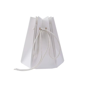 <span class=keywords><strong>Sac</strong></span> en papier kraft blanc et brun personnalisé avec logo, poignée, impression écologique, fermeture à torsion, pour emballage de fleurs - Product Image 2