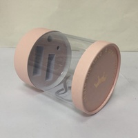 Maglietta rotonda ecologica per abbigliamento di grandi dimensioni scatola di cartone bomba da bagno plastica trasparente cilindro per finestra in PVC confezione con coperchio in carta