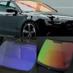 NKODA 2 Mil 75%VLT windowscreen Solar green Window Tint Film for Cars UV Blocking Sunset windshield chameleon tint