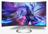 Écran incurvé TFT PC Gaming Monitor 24 pouces Résolution 1K/2K Affichage LED sans bordure pour DP 75Hz