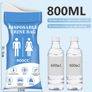 Bolsas <span class=keywords><strong>de</strong></span> Orina Desechables <span class=keywords><strong>de</strong></span> 800 ml, Mini Inodoro Portátil <span class=keywords><strong>de</strong></span> Emergencia para <span class=keywords><strong>Viajes</strong></span> y Automóvil, Unisex con Polímero Súper Absorbente - Product Image 3