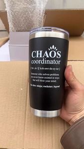 Mug isotherme de voyage personnalisé de 20 oz, blanc, à double paroi, anti-fuite, avec couvercle, pour café, promotionnel - Product Image 5