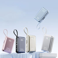 Batterie externe portable 20000mAh avec câbles intégrés, charge rapide PD22.5W, affichage LED de la puissance, PD26-20000
