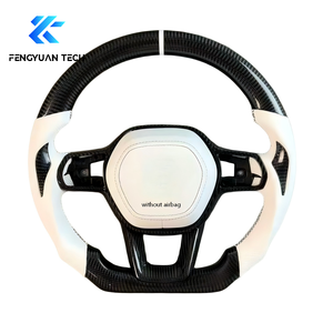 Cuir personnalisé pour <span class=keywords><strong>volant</strong></span> de voiture en fibre de carbone forgée pour Honda Accord 8ème génération Civic 8 sans airbag - Product Image 1