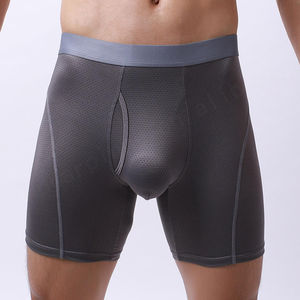 Factory Price <b>Good</b> Stretch Breathable Long <b>Mens</b> Sexy Underwear Printing Plain Custom <b>Men</b> Long <b>Boxer</b> - Product Image 3