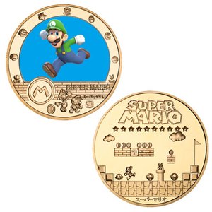 Pièce commémorative populaire de la marque Mario, à thème anime, plaquée or, en fer moulé sous pression, imprimée en typographie, cadeau souvenir, artisanat métallique - Product Image 3