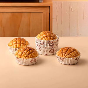 Lelejie กระดาษเคลือบถ้วยกระดาษขนมปัง PE เมมเบรนสำหรับขนมปังสับปะรดอุปกรณ์อบคัพเค้กดีไซน์เรียบง่ายทันสมัย - Product Image 3