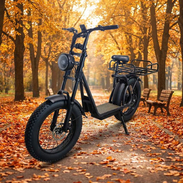 Hot Sale Two-Wheel 20-Inch Fat Tire Electric Scooter Lithium Battery 60km 120kg Load Foldable Waterproof 25km/h Comfortable Seat