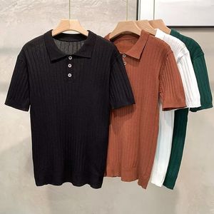 <span class=keywords><strong>Polo</strong></span> Homme Léger et Luxueux, Haut de Gamme Européen en Maille Ajusté et Respirant, T-shirt à Col et Manches Courtes pour Homme - Product Image 4