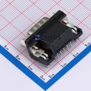 X0309WT17B2H D-Sub/VGA Connector Bent Lead Through Hole Connector Standard D-Sub Male 9P Right Angle Insert - Product Image 2