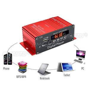 100W+100W 12V 2CH Car Audio Amplificador HIFI Audio Power <b>Amplifier</b> <b>bluetooth</b> Stereo <b>Amplifiers</b> FM Radio USB W/ Remote Control - Product Image 3