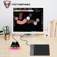 Clavier mécanique USB filaire RGB Motospeed K2 OSU Mini Laptop Hot Swap avec 2 touches entièrement programmables, interrupteurs marron