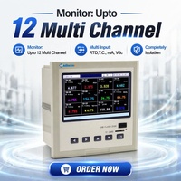 Registrador de Datos de Presión Digital Industrial Madincos MPR4200 de 12 Canales, 0-10V/4-20mA, Grabación sin Papel, Ethernet/TCP/IP, MODBUS