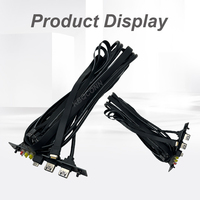 Caja de la computadora Cable montado en el Panel frontal USB 3,0 Conexión de la placa base USB Placa PCB Cable de extensión de audio