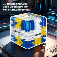 Nouveau cube labyrinthe à billes 3D pour enfants, compétition, soulagement du stress, entraînement à la pensée logique, jouet de puzzle