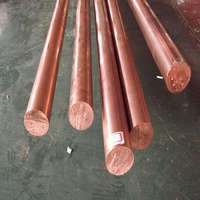 C1100 batang tembaga Diameter besar, C1100 30mm 280mm T2 batang pembumian tembaga
