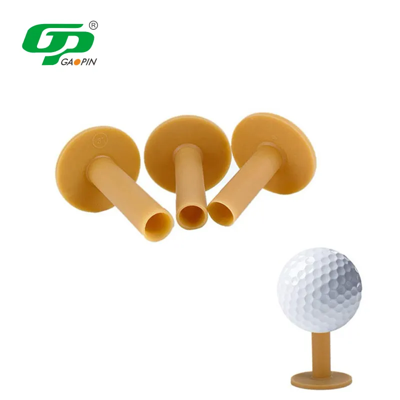 GP Golf Burlywood Rubber Tee Golf Accessories High Quality Wholesale Plastic Golf Tees