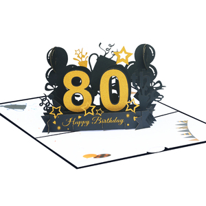 Ingrosso Pop-up 3D biglietti d'auguri nuovo <span class=keywords><strong>buon</strong></span> <span class=keywords><strong>compleanno</strong></span> grazie Design include la busta della carta della nota realizzata con carta di qualità - Product Image 2
