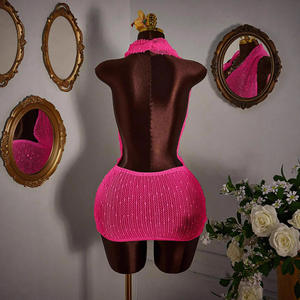 Nuovo Abito Estivo <span class=keywords><strong>Sexy</strong></span> Senza Schienale in Maglia, Vestito Corto Casual da Spiaggia per Ragazze, Abiti <span class=keywords><strong>Corti</strong></span> da Donna per Vacanze - Product Image 5