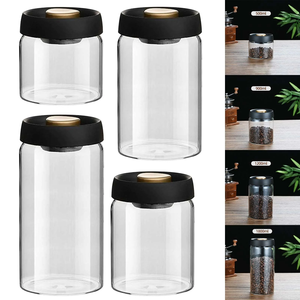 Barattolo di <span class=keywords><strong>Vetro</strong></span> Trasparente con Coperchio <span class=keywords><strong>Sottovuoto</strong></span>, Contenitore per Conservazione Alimenti Sicuro per Cucina Domestica e Conservazione Chicchi di Caffè - Product Image 6