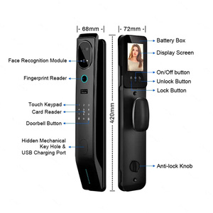 Automatic smart Biometric face Fingerprint Smart Keyless Entry Tuya App Password Front Home Smart Digital Keyless Electronic - Product Image 5