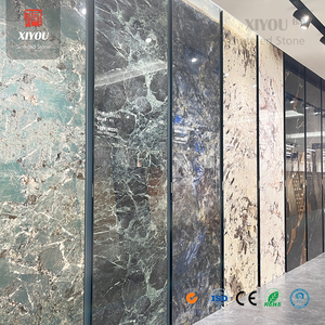 Dalle <span class=keywords><strong>de</strong></span> pierre frittée sur mesure 9 mm en pierre du lac Baïkal 1200x2700 mm, finition polie, veinage en chevet, résistante aux acides, pour salon et extérieur - Product Image 4