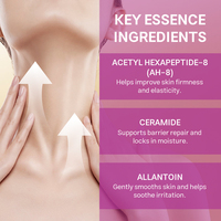 Crème raffermissante et liftante pour le cou avec logo personnalisé, formule anti-âge Hexapeptide 8, hydratation intense, soin massant pour le cou