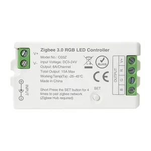 C03z Smart Zigbee 3.0 Rgb DC5-24V Led Controller Voor Rgb 12V Led Strip Licht Mooier Kerstverlichting Controle