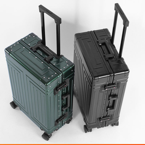 Valises en aluminium de grande taille de 28 pouces, <span class=keywords><strong>valise</strong></span> de voyage en alliage d'aluminium, <span class=keywords><strong>valise</strong></span> à <span class=keywords><strong>roulettes</strong></span> en métal durable avec des roues lisses pour les voyages d'affaires - Product Image 5