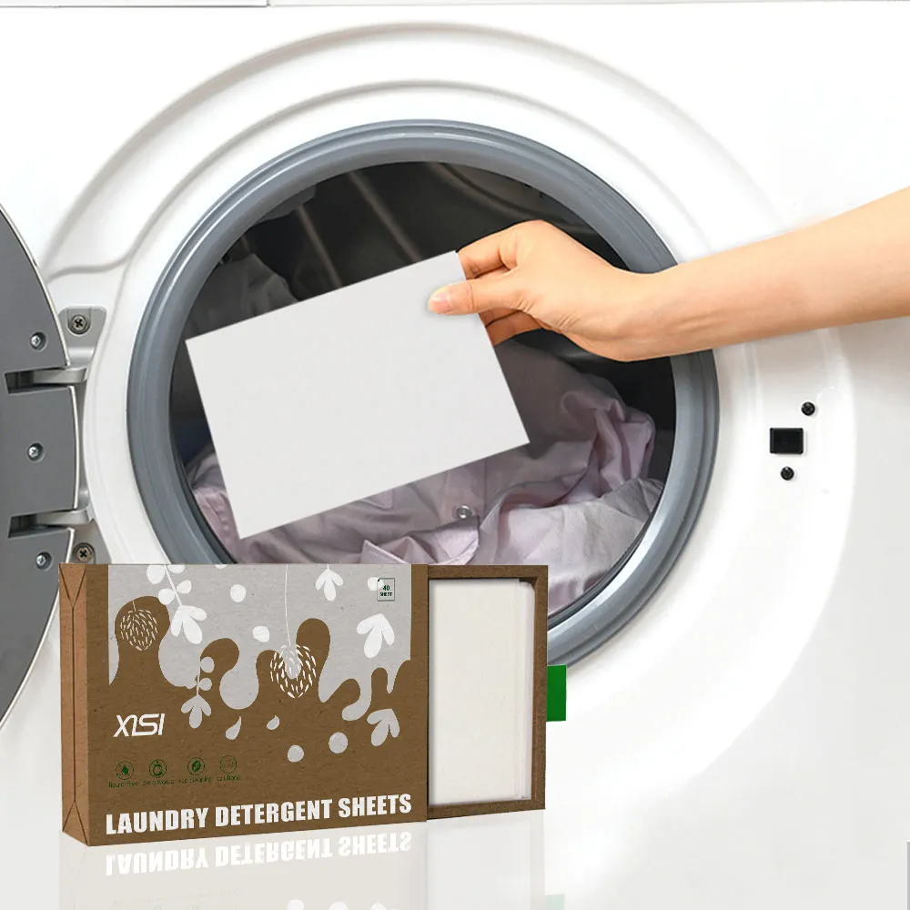 Sıcak satış çamaşır yıkama deterjanı levhalar, Ultra konsantre, sıfır plastik, sıfır atık, taşınabilir