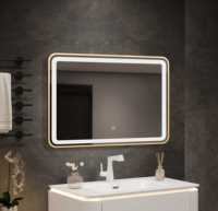 Espejo de Baño con Iluminación LED Inteligente de Diseño Moderno, Venta Directa de Fábrica, Control Táctil, Antivaho, Estilo de Montaje en Pared