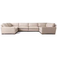 Ensemble de canapés sectionnels minimalistes pour salon, meubles en tissu rembourrés pour intérieur, structure en bois massif, canapé pour appartement ou villa