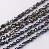 Perles de Tahiti AAA Grade Keshi, perles d'eau douce naturelles, baroques, en vrac, couleur vert bleu paon, diamètre 10-12 mm, tiers