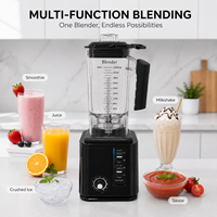 Blender commercial multifonctionnel, mixeur à smoothies haute performance avec 5+ vitesses et récipient sans BPA pour usage domestique