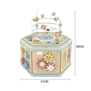 Trẻ Em 6 Bên Bead Mê Cung Bằng Gỗ Hoạt Động Cube Đồ Chơi bận rộn Bead Hộp Đồ Chơi Giáo Dục Cho Trẻ Em Học Tập - Product Image 3