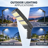 Lampadaire LED 300W avec dissipateur thermique en nid d'abeille, conception modulaire, étanche IP67, pour projets de voirie urbaine, autoroutes et parkings
