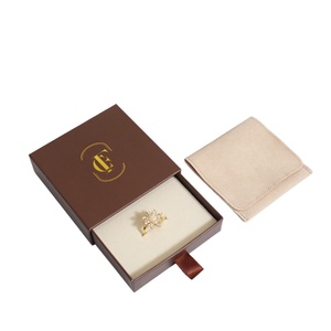 Recyclable Material Custom Digital Printing Rigid Paperboard Jewelry Boxes Packaging With Drawer for <b>Rings</b> Wallet Perfume - Product Image 1